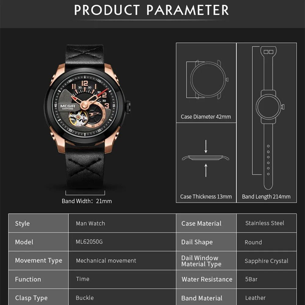 Auto Mechanical Men's Luxury Watch