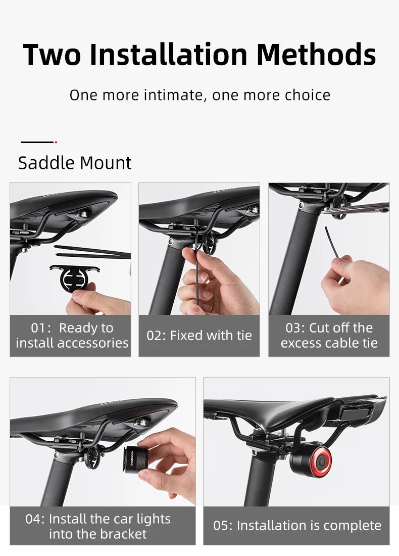 ROCKBROS Smart Brake Bicycle Tail Light