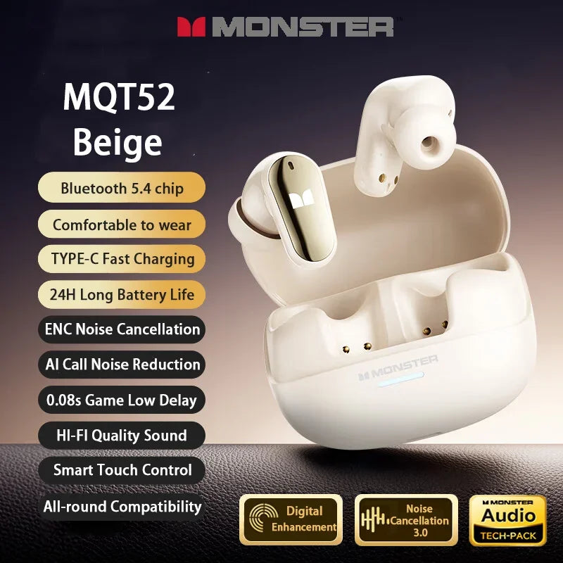 Monster MQT52 Wireless Earbuds