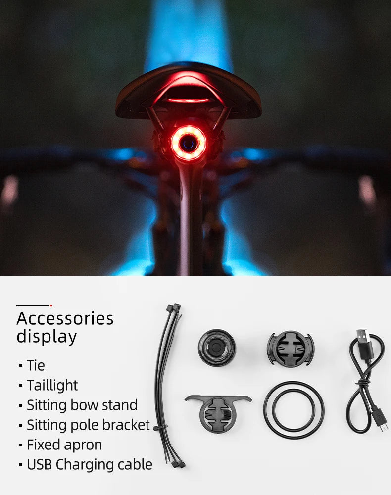 ROCKBROS Smart Brake Bicycle Tail Light