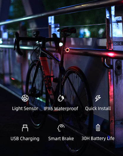ROCKBROS Smart Brake Bicycle Tail Light