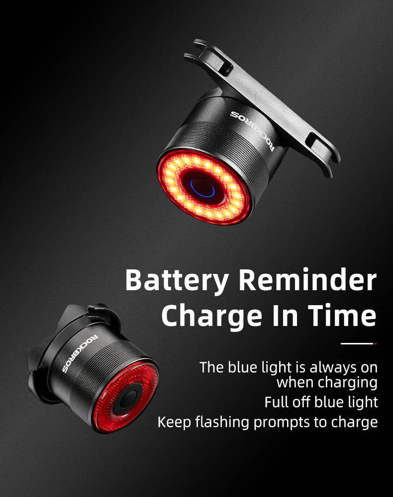 ROCKBROS Smart Brake Bicycle Tail Light