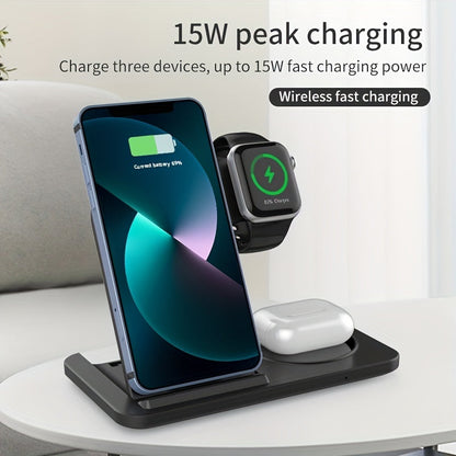 NNETM 3-in-1 Fast Wireless Charger for iPhone & Apple Devices-3